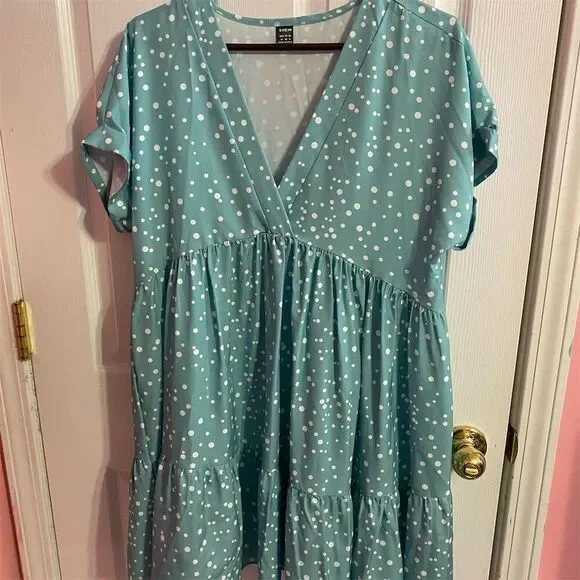 SHEIN | Dresses | Shein Womens M Polka Dot Smock Dress Blue Short Casual Ruffle Hem | Poshmark SHEIN | Dresses | Shein Womens M Polka Dot Smock Dress Blue Short Casual Ruffle Hem | Poshmark